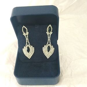 Vintage Teardrop rhinestone earrings